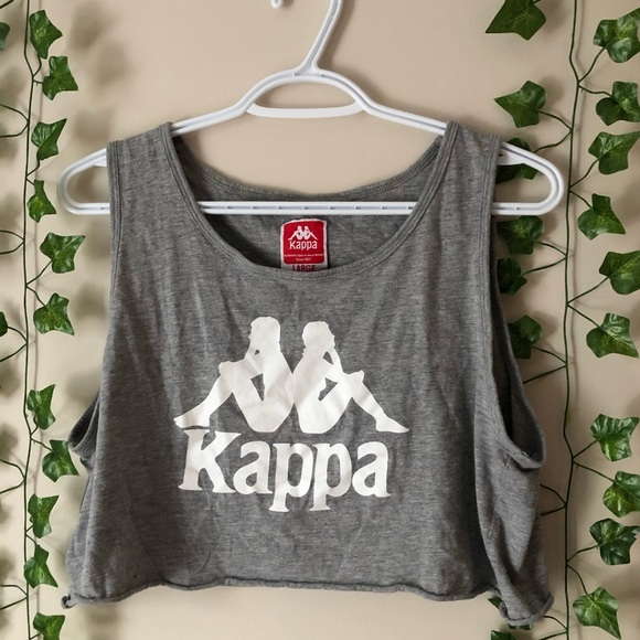 KAPPA GRAY CROP SLEEVELESS TOP - Picture 1 of 2